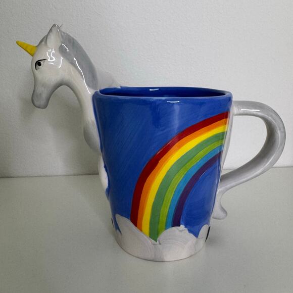 ThinkGeek Unicorn Mug Coffee Pride Rainbow Cup Kitsch - Picture 1 of 7